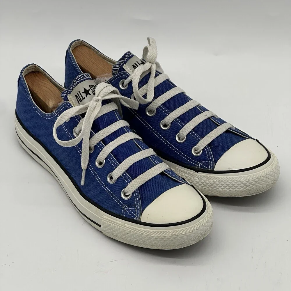 Converse Chuck Taylor All Star Blue Canvas Low Top Sneakers Men Size 8 Women 10